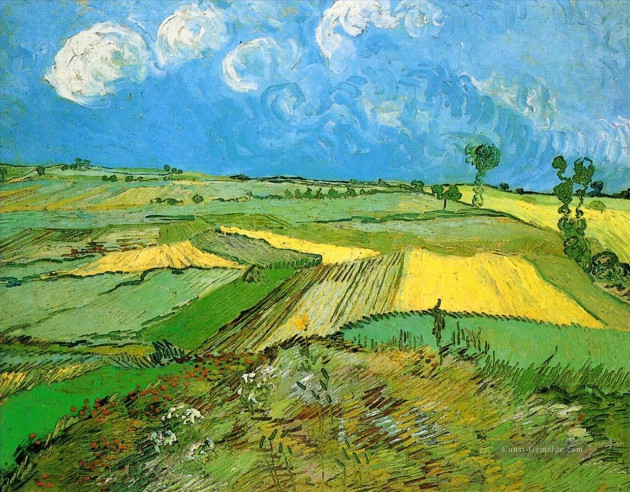 Weizen Felder bei Auvers unter bewölktem Himmel Vincent van Gogh Szenerie Ölgemälde